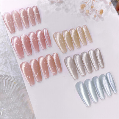 6Colors Transparent Cat Eye UV Gel Nail Polish Soak Off LED Gel Vanrnish 10ml