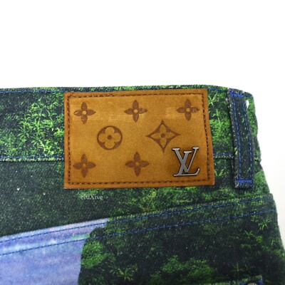 Louis Vuitton SS22 Amen Break Landscape Print Denim Jeans Virgil