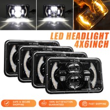 4pcs 4x6" LED Headlights HI-LO Beam Lamp For Chevy Pickup 1981-87 C10 K10 Blazer