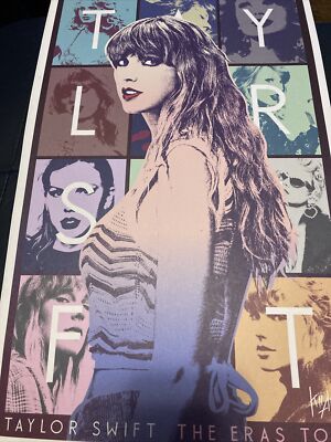 TAYLOR SWIFT THE ERAS TOUR アート Taylor Swift The Eras Tour Kii Arens Art 9 3/4 x 15 3/4 - 3