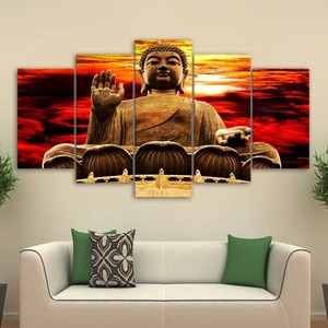 Buddha Painting 5 Panel Canvas Print Wall Art Poster Buddha Painting 5 Panel Canvas Print Wall Art Poster