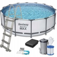 Bestway Steel Pro Max Frame Pool Komplett-Set Mit Filterpumpe 457X122 Cm