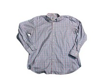 Peter Millar Men's Plaid Dress Shirt Long Sleeve Cotton Easycare Size XL