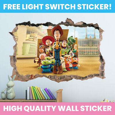 TOY STORY LOCH IN WANDAUFKLEBER PERSONALISIERT AUFKLEBER DEKO KINDERZIMMER DEKO