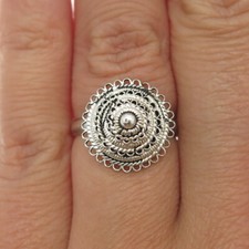 925 Sterling Silver Vintage Filigree Ring Size 5.5