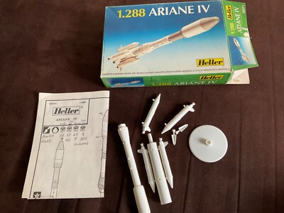 Heller 1:288 Ariane IV begonnen aus altem Lagerbestand