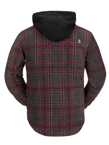 VOLCOM FIELD INSULATED FLANNEL JACKET - BLACK PLAID - 2023 - Picture 2 of 3