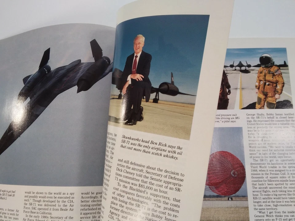 Air & Space Magazine Smithsonian Rare Vtg 1990 Blackbird Rolex RADO Jaguar Ads - Image 4 of 4