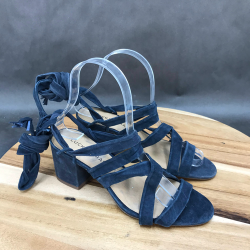 Sandales à Talons Aiguilles ELIZABETH AND JAMES - Bleu Marine - Taille US 6 B - Occasion