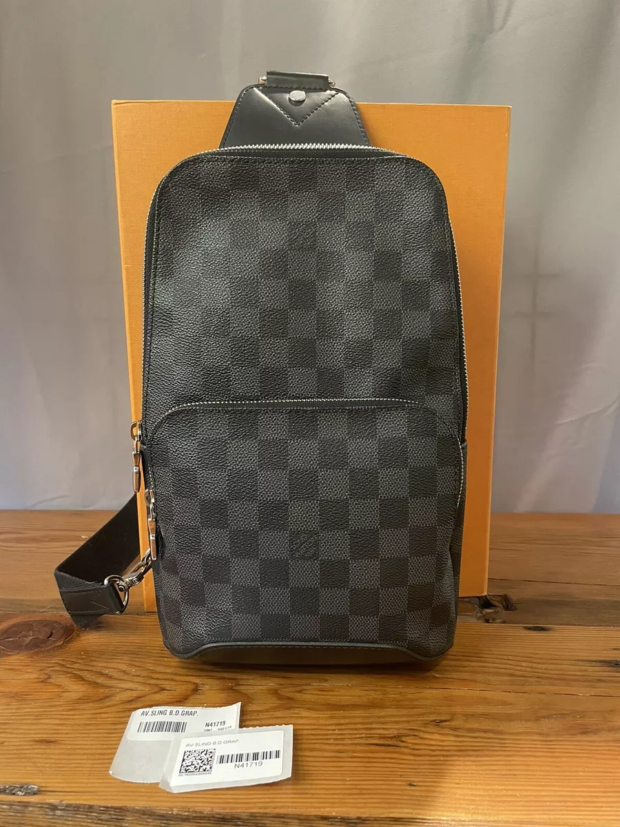 Louis Vuitton Avenue Sling Bag Damier Graphite in Coated Canvas