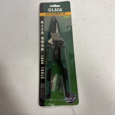 Pro Electricians Pliers - Wire Stripper Cutter Crimper Tool - Long Nose Design
