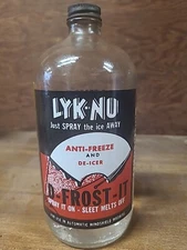Vintage Lyk-Nu D-Frost-It Bottle Full Automotive Windshield 