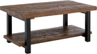 New ListingPomona Rustic Industrial Modern Vintage Metal and Solid Wood Coffee Table, Ea.