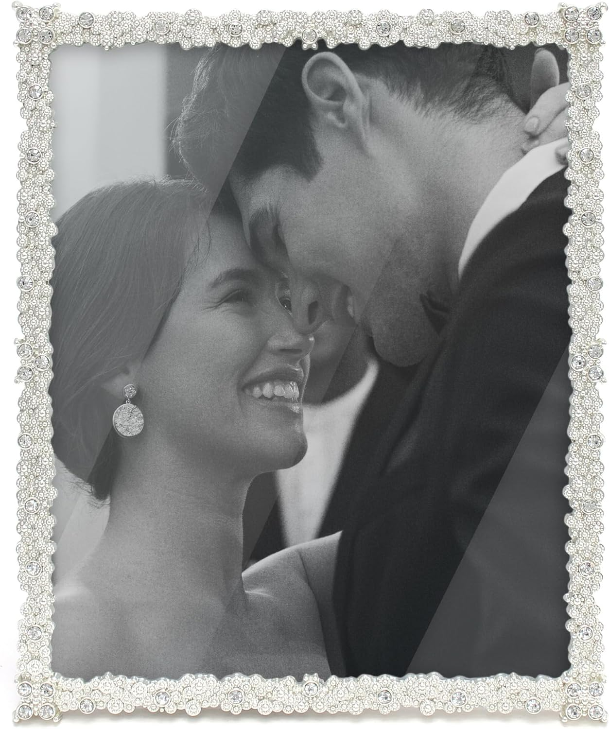 Bling Silver 8x10 Wedding Photo Frame for Anniversaries & Christmas
