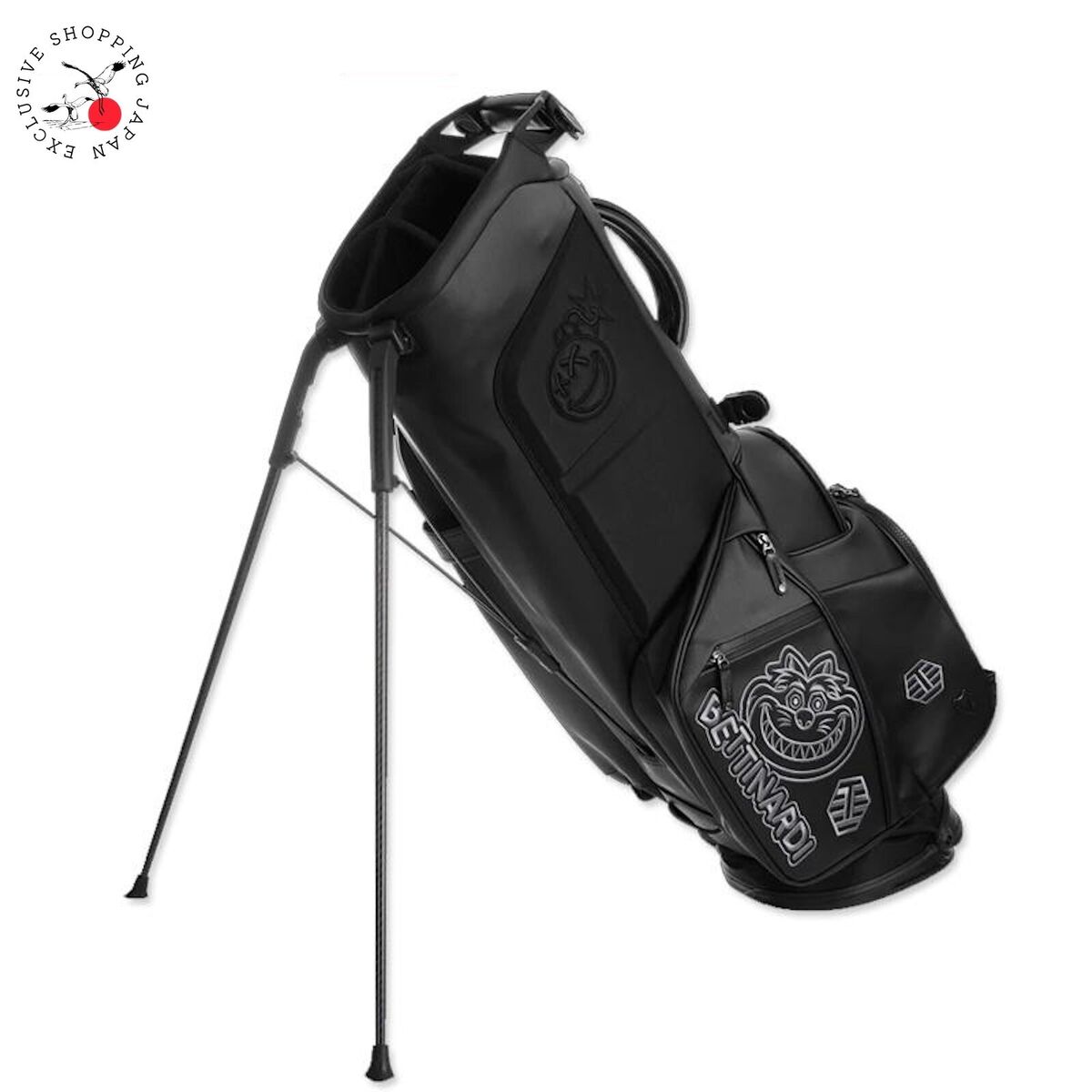 Japanese Luxury 7 Division Legsus Black & Grey Tour Cart Golf Clubs Bag Japanese Luxury 7 Division Legsus Black & Grey Tour Cart Golf Clubs Bag