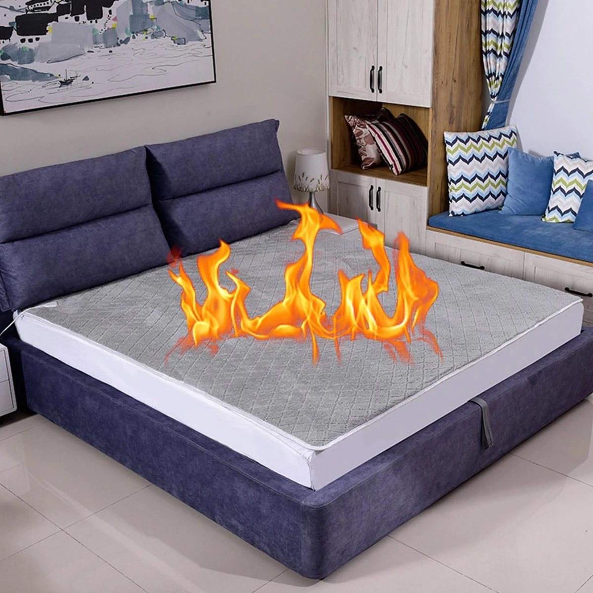 Electric Blanket Heated Washable Timer Under Luxury Double Usual Size C9I6  | eBay