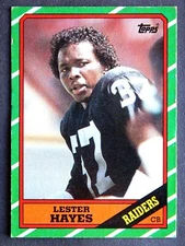 Lester Hayes #74 Topps 1986 Football Card (Los Angeles Raiders) 