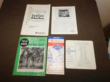VINTAGE 1956  WASHINGTON DC SOUVENIR  COSTIN'S MENU HOTEL STATLER ACCOUNT 5 PC 