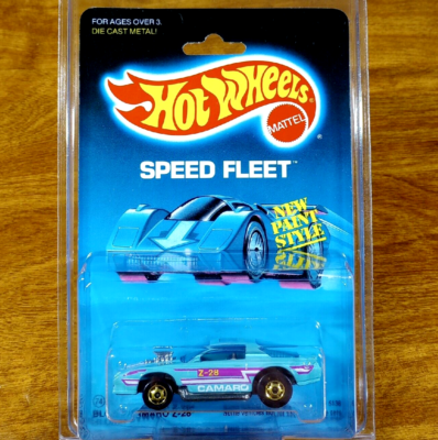 Hot Wheels Speed Fleet Blown Camaro Z28 Turquoise Purple Tampo HO