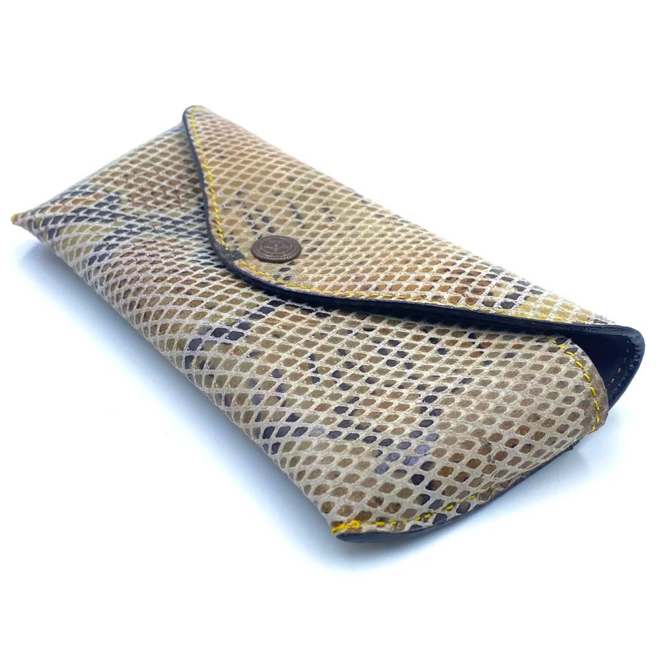 Portable Soft Leather Glasses Sunglasses Red Cover Case Glasses Storage Case - Image 2 of 4