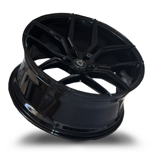 4 ~ 22x9 Marquee M1000W Gloss Black Custom Wheels 5x114.3 Rims - Picture 2 of 4
