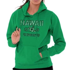 Hawaii Hibiscus Vintage Gym Workout Souvenir Hoodie Hooded Sweatshirt Men Women