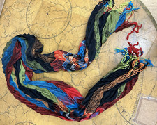 Scarf F.C. Woven Fringed Shawl Wrap Scarf Multicolor Polyester 6'x1.5'