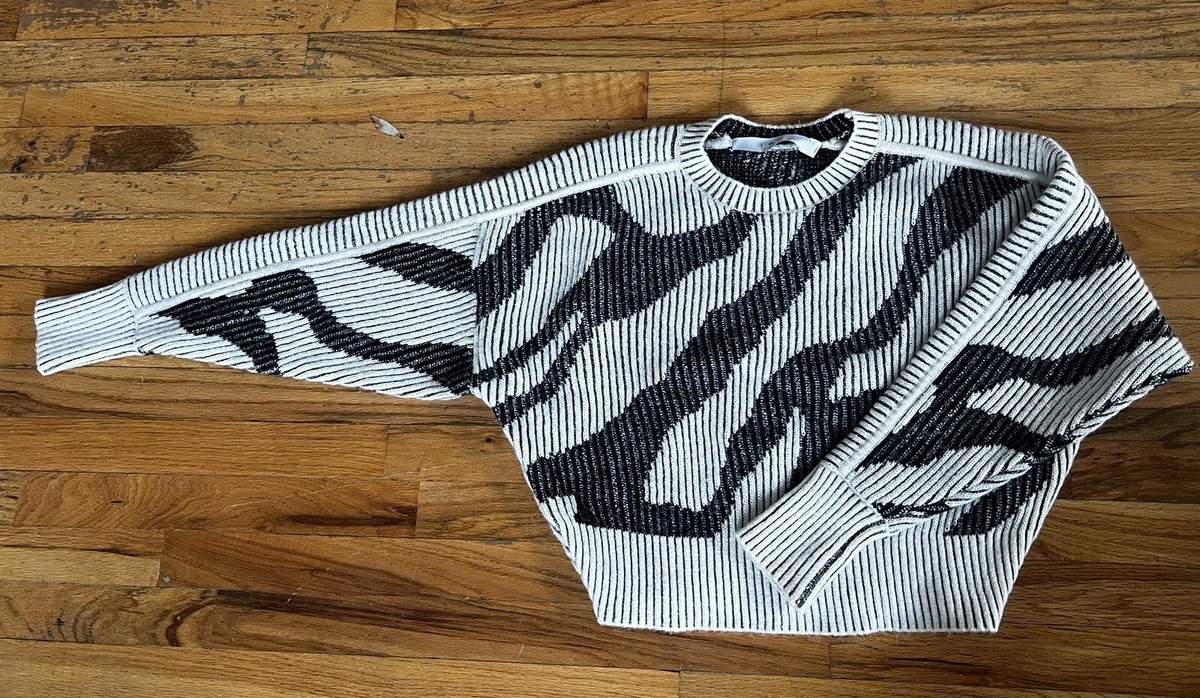 IRO Womens Crew Neck Voryta Zebra Sweater Wool Size Small | eBay