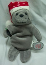 Coca-Cola COKE CUTE SEAL WITH SNOWFLAKE HAT 8" Bean Bag STUFFED ANIMAL Toy NEW