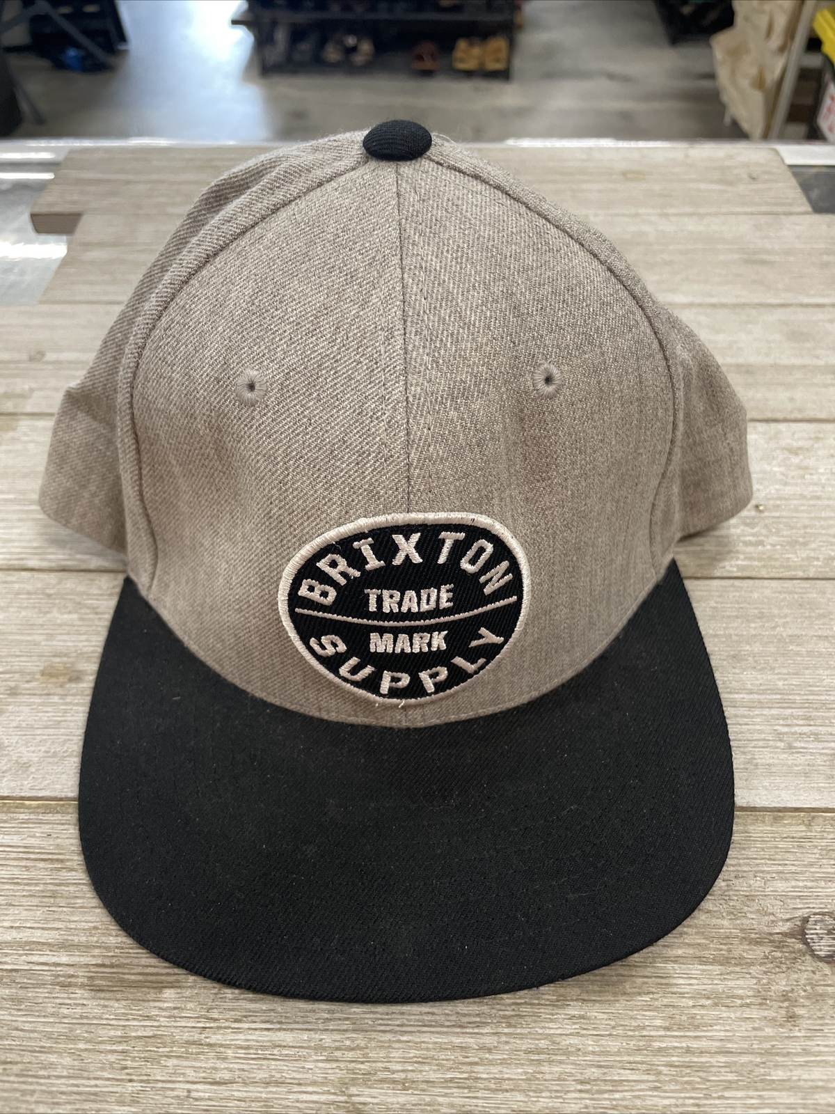 Gray Brixton Supply Snapback Hat Adjustable - image 1