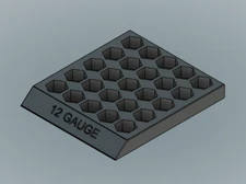 12 GA Shot Shell Reloading Block 25 Shot Durable High Strength Plastic