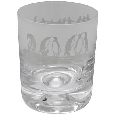 Whiskey Glass Decorated Penguin Sandblast Animal Drinking Tumbler Gift Box Animo