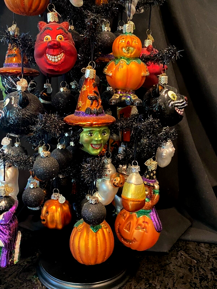 Valery Madelyn 16pcs Boules d'halloween, Décoration Arbre Sapin Halloween à Suspendre, Motif