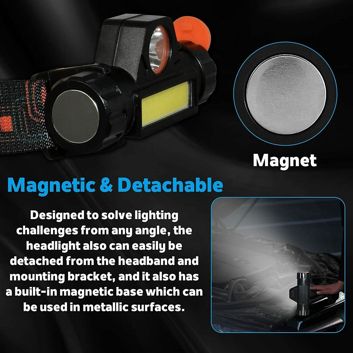 Linterna LED Con Clip Para Gorra, Luz Impermeable Para Sombrero De Trabajo, Faro YONGSHENG