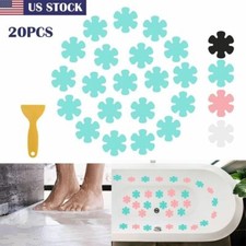 20Pcs Non-Slip Bathtub Sticker Self Adhesive Flower Safety Shower Treads Decals