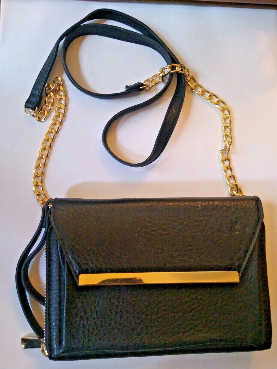 Madison West Black Convertible Wristlet Clutch Crossbody Bag