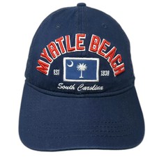 Essencial Myrtle Beach South Carolina State Flag Baseball Cap Blue Red OS Hat