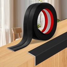 Wall Corner Protector Moulding Trim Peel and Stick 0.8 In x 10 Ft, Black