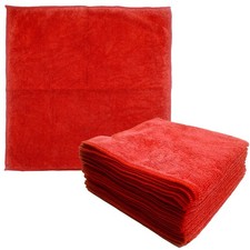 10 Pack Microfibre Cloths 40x40cm Cleaning Car Kitchen Window Glass Detailing