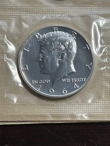 1964 US Mint Proof Set Kennedy Half Dollar Accented Hair Variety w/ OGP