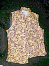KALKI Men Luxury Indian Ethnic Kurta Ornate Gold Nehru Jacket Vest Set - Sz 36