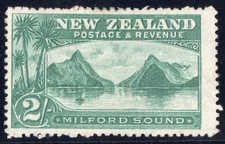 NEW ZEALAND 1906 2s GREEN P.14, mint hinged. SG328 Cat.£250.