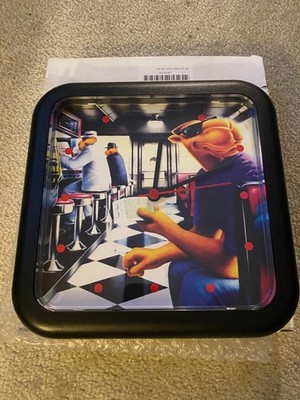 Joe Camel Advertising Wall Clock Vintage Cigarette Promo Diner Scene Works NEW