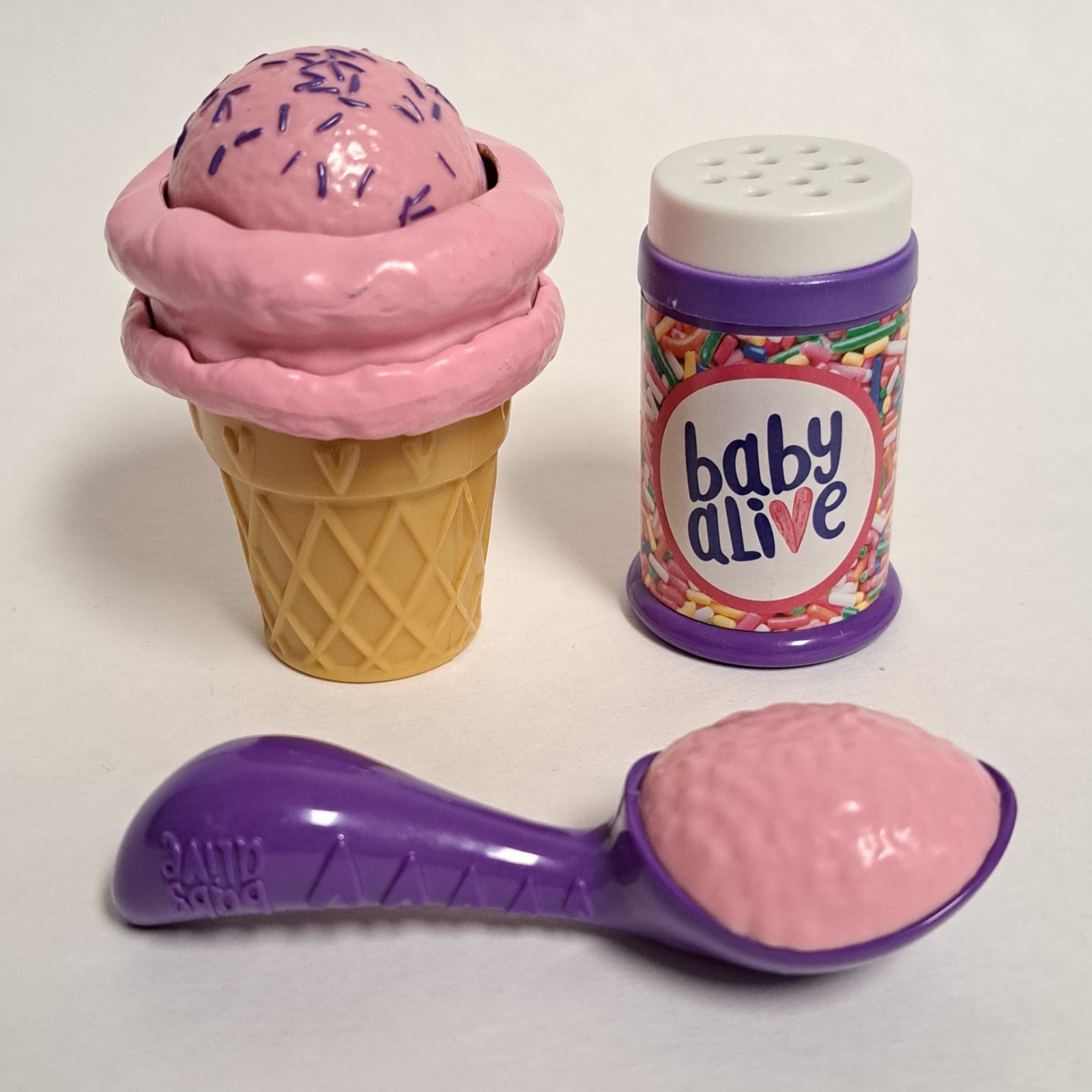 Baby Alive Doll Magical Scoops Ice Cream Cone Spoon Sprinkles