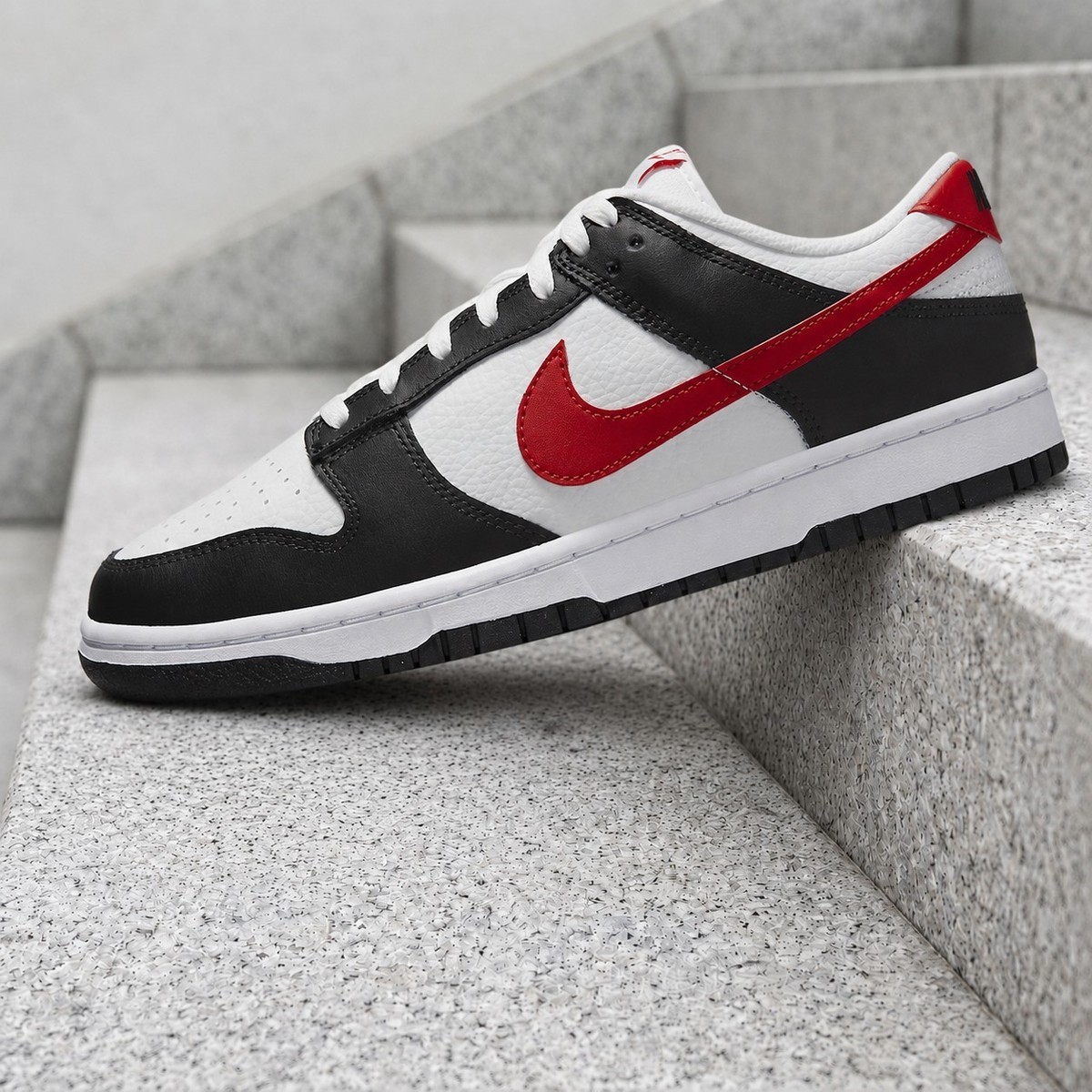 Nike Dunk Low Retro Red Swoosh Panda FB3354-001 Mens New | eBay