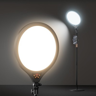 Ring Light with Stand and Phone Holder, 14'' Professional Full-Screen Large Ring