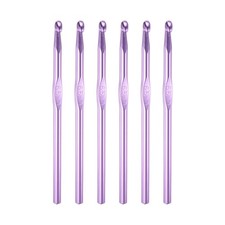 Aluminum Crochet Hook 6.5mm US Size K Size 10.5 Knitting Needles Purple 6Pcs
