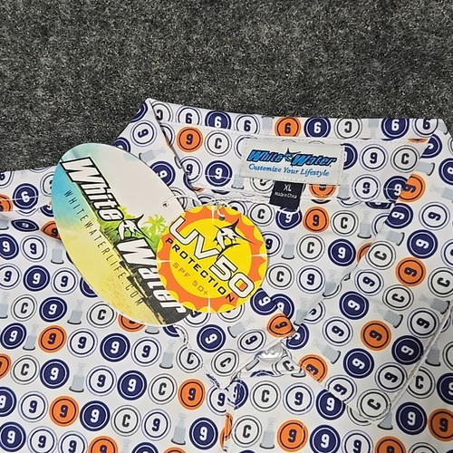 Clark Gillies Foundation Performance Polo Golf Shirt NY Islanders White Water XL - Foto 2 di 11