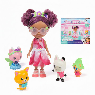 Gabby s Dollhouse Movie Garden Friends Pack 6'' Doll + 4 Figures