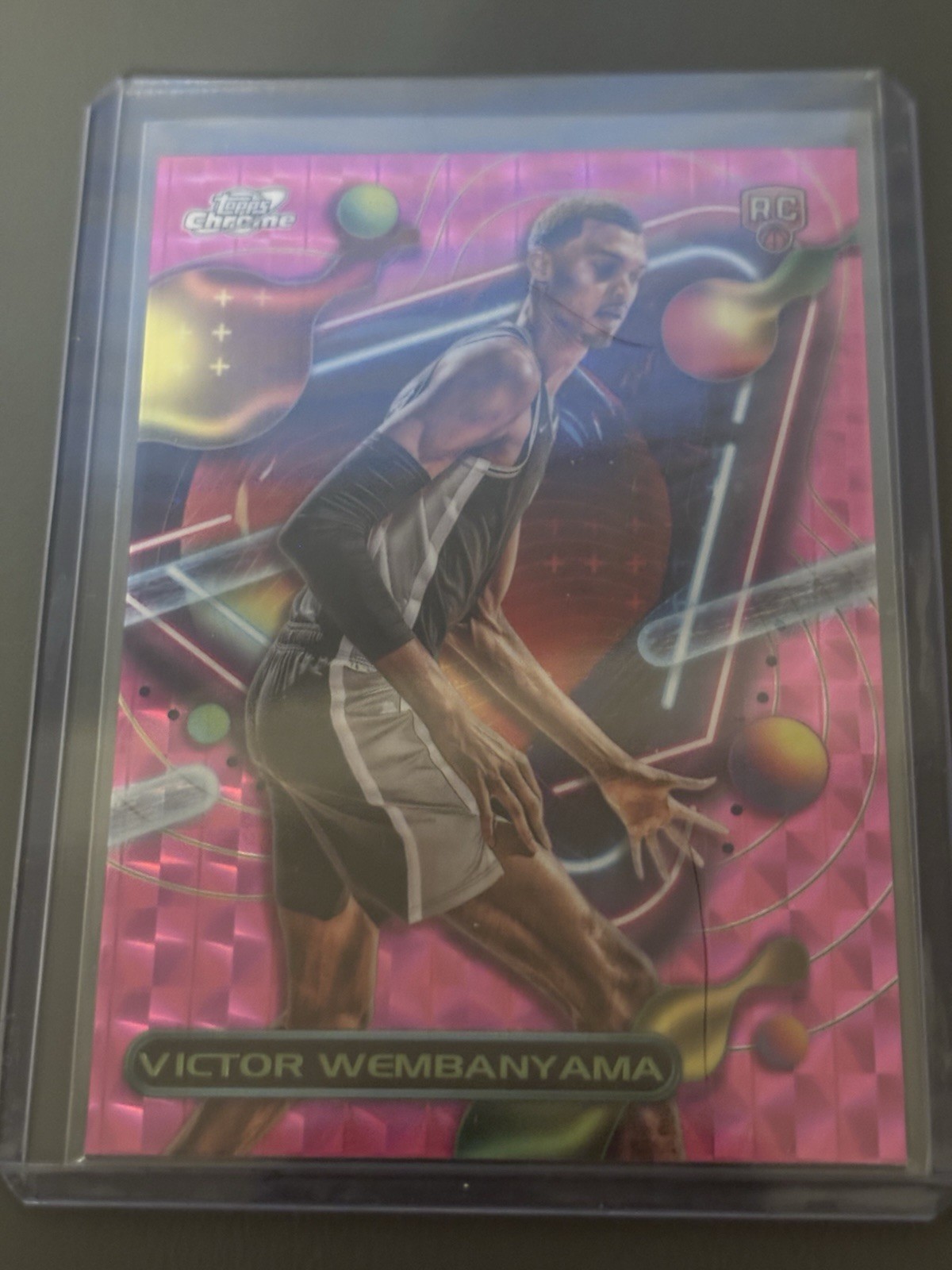 2023-24 Topps Cosmic Chrome - Victor Wembanyama #151 Pink Galaxy Refractor (RC)
